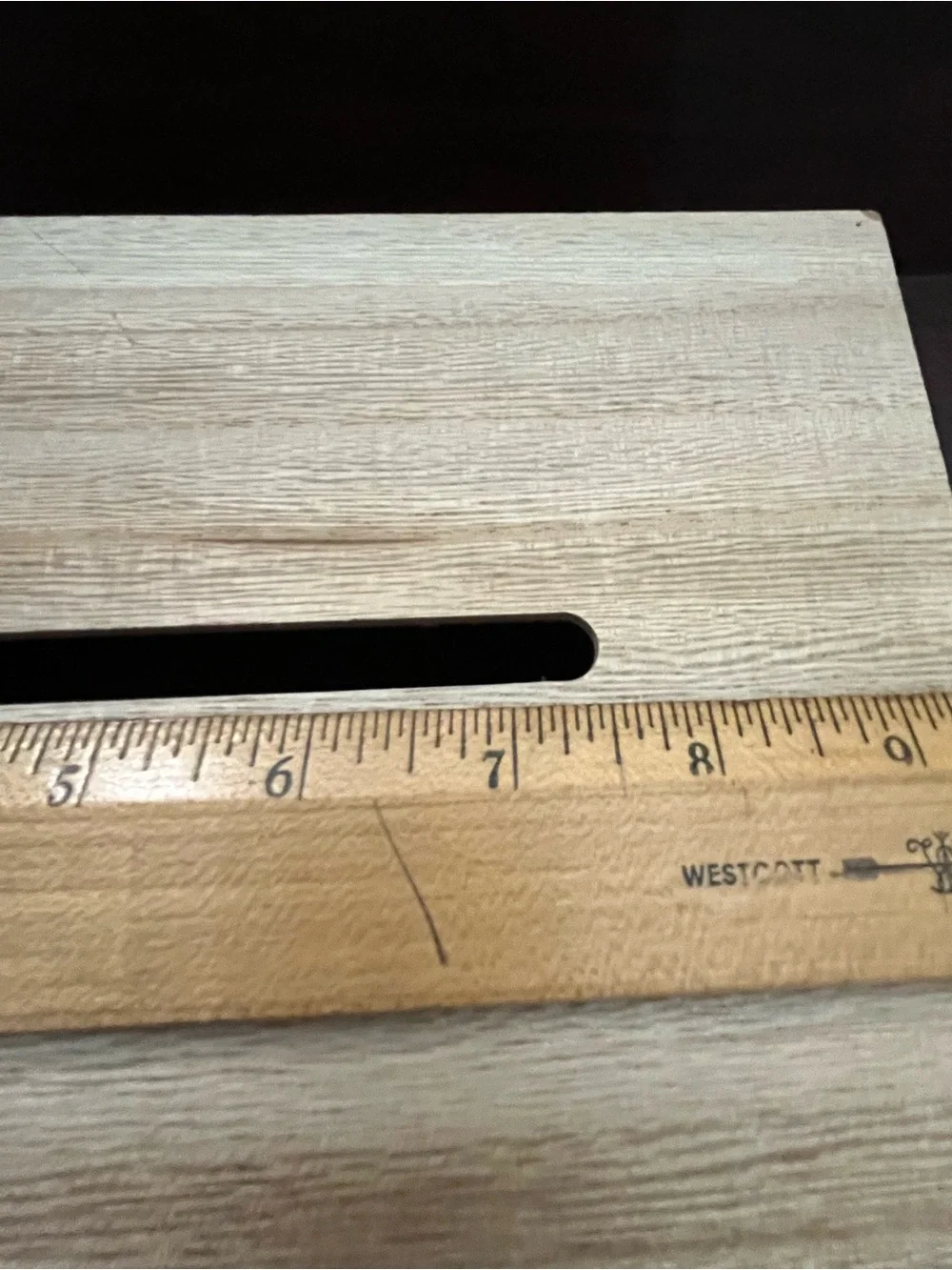 Natural Wood Card Box with White 'Cards' Script